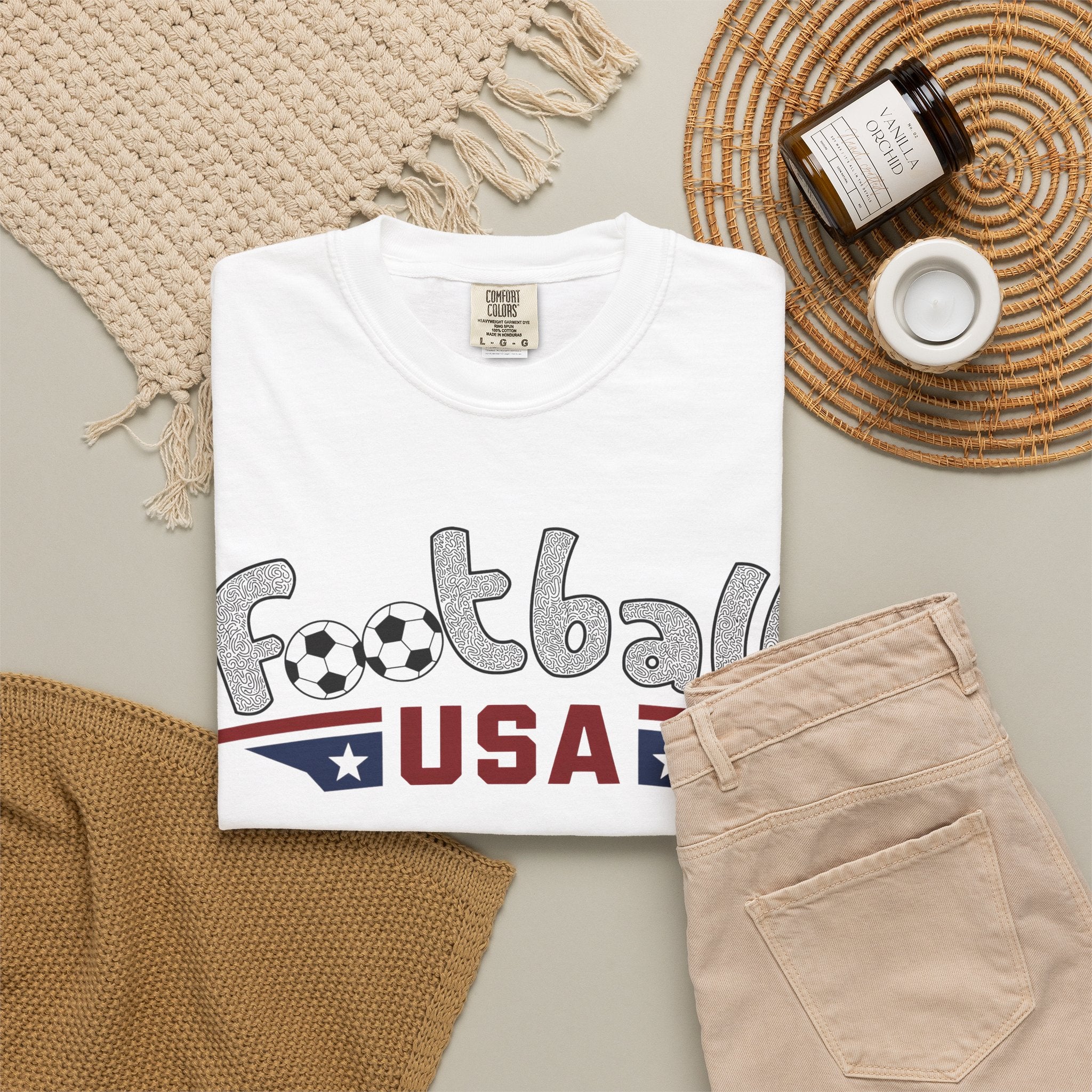 Women’s Football USA Tee on Comfort Colors®